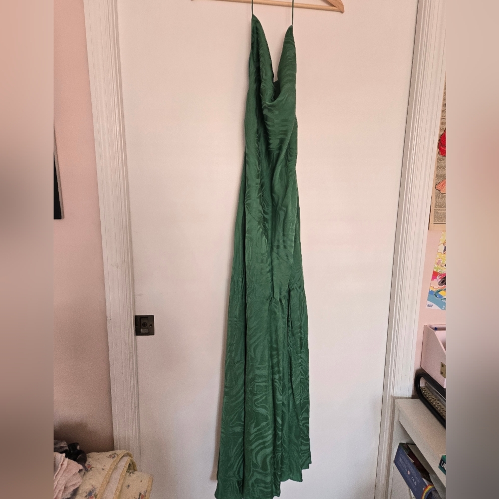 Free People Green Slit Maxi Gown - Picture 4 of 5